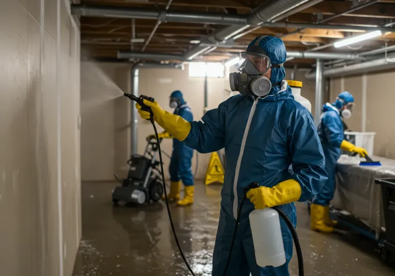 Basement Sanitization and Antimicrobial Treatment process in Jenks, OK