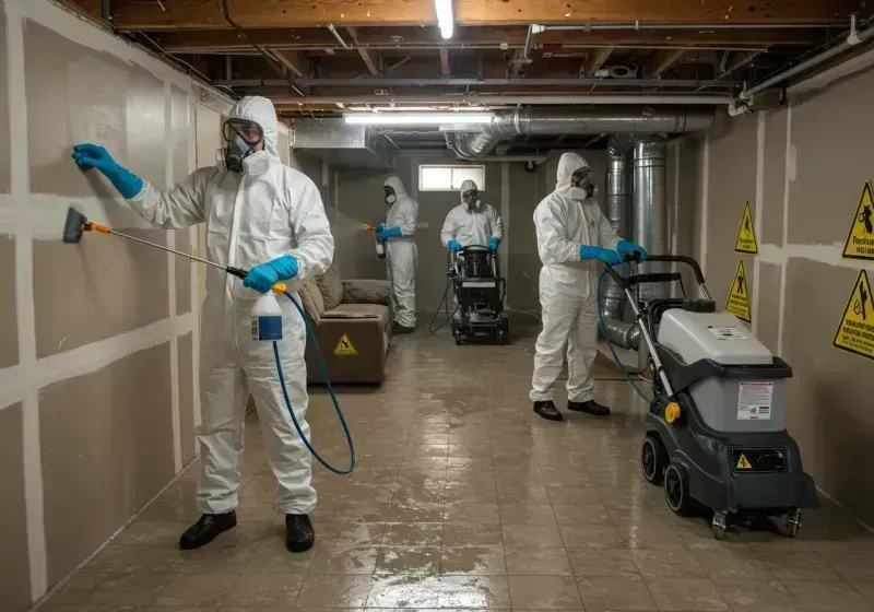 Basement Moisture Removal and Structural Drying process in Jenks, OK